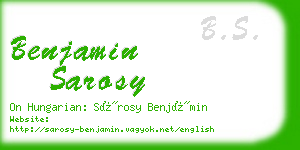 benjamin sarosy business card